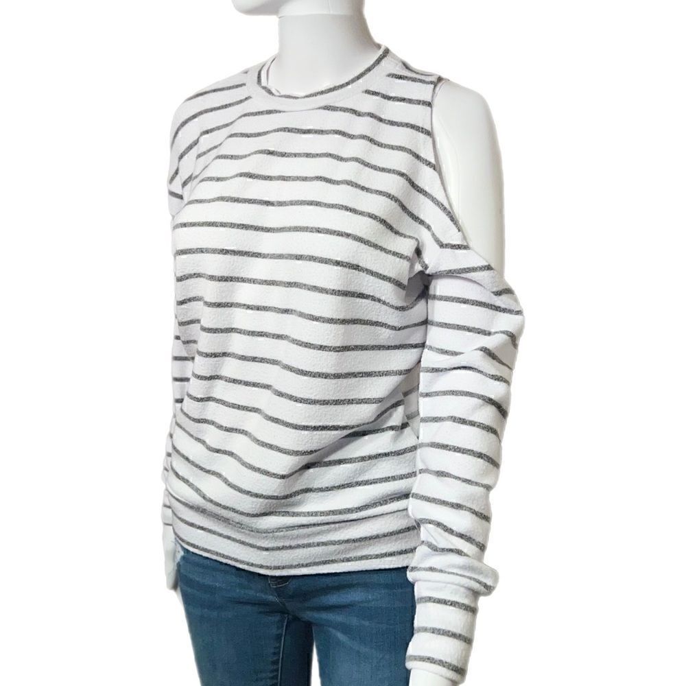 Cold  Shoulder Plush Knit  Top - Picture 5 of 9